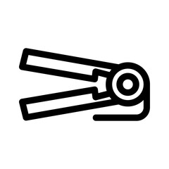 hair straightener icon or logo isolated sign symbol vector illustration - high quality black style vector icons
