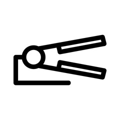 hair straightener icon or logo isolated sign symbol vector illustration - high quality black style vector icons
