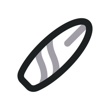 recommend clip art: Surfing Board with Two Tone Color