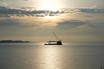 sunset over the sea