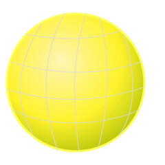 yellow globe isolated on white