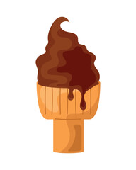 chocolate ice cream cone