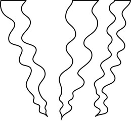 Smoke generated by fire outline