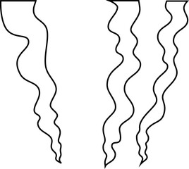 Smoke generated by fire outline