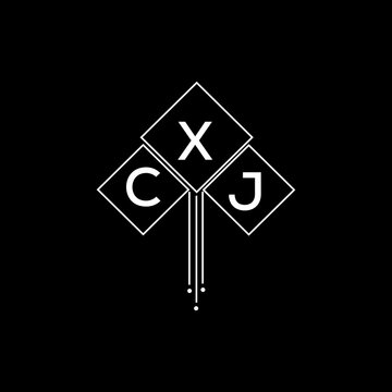 CXJ letter logo design with white background in illustrator, CXJ vector logo modern alphabet font overlap style.
