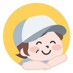 アイコン風の作業員スタッフイラスト