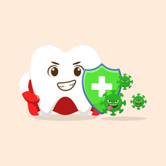 Hero teeth get rid of bacteria using a shield