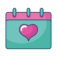 calendar with heart love