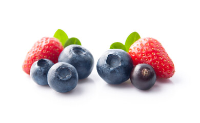 Sweet strawberry and blueberry