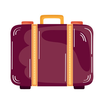 brown travel suitcase Stock Vector | Adobe Stock