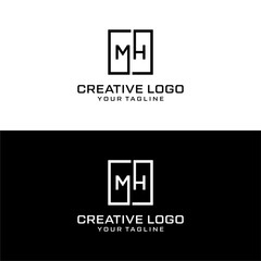 : Creative letter mh logo design vektor