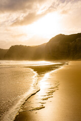 sunset on the beach