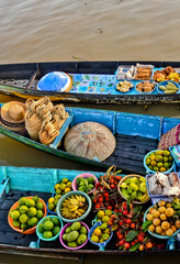 Lok baintan floating traditional market. South Kalimantan, Indonesia