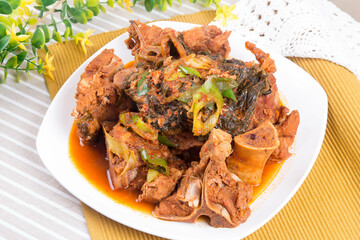 Steamed backbone - Korean Meat Dishes