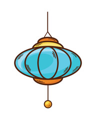 blue japanese lantern hanging