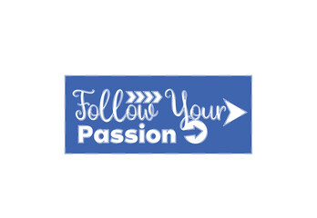 Follow your passion t shirt , sticker and logo design template