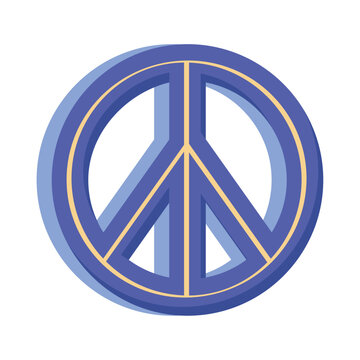 peace symbol hippie style