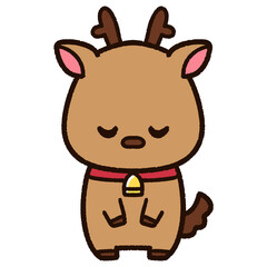 お辞儀をするかわいいトナカイ