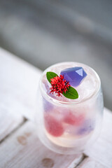 Cup of lemonade. Plant based vegan cuisine