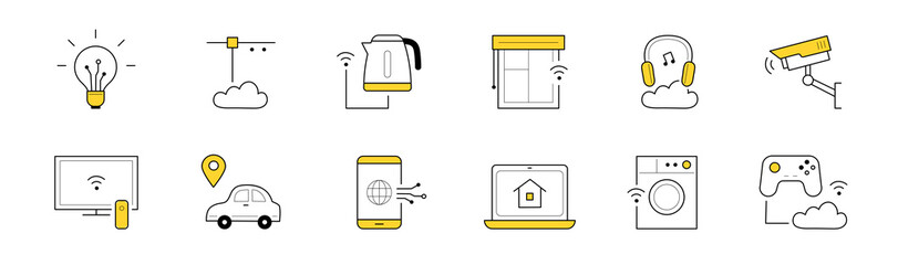 Business icons of teamwork, work meeting, presentation and partnership. Vector doodle symbols of team communication, office network with people icons isolated on white background