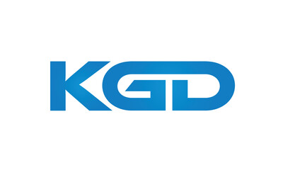 Connected KGD Letters logo Design Linked Chain logo Concept