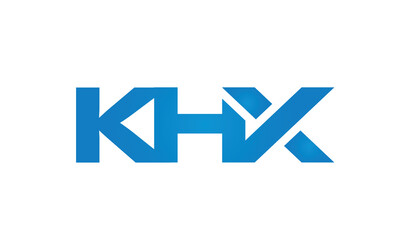 Connected KHX Letters logo Design Linked Chain logo Concept