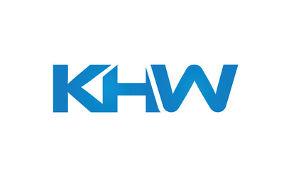 Connected KHW Letters logo Design Linked Chain logo Concept
