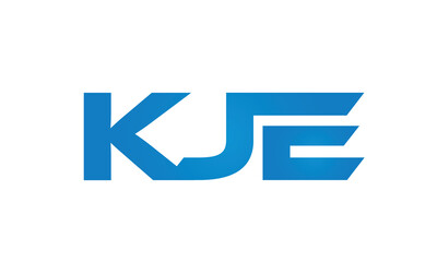 Connected KJE Letters logo Design Linked Chain logo Concept