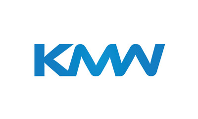Connected KMW Letters logo Design Linked Chain logo Concept