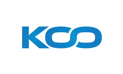 Connected KOO Letters logo Design Linked Chain logo Concept