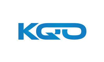 Connected KQO Letters logo Design Linked Chain logo Concept