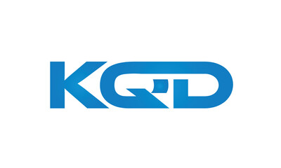 Connected KQD Letters logo Design Linked Chain logo Concept