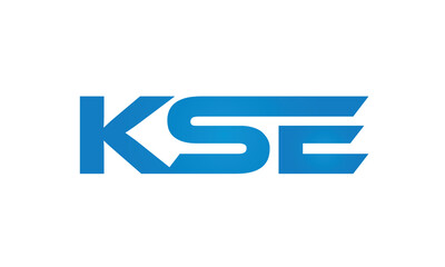 Connected KSE Letters logo Design Linked Chain logo Concept