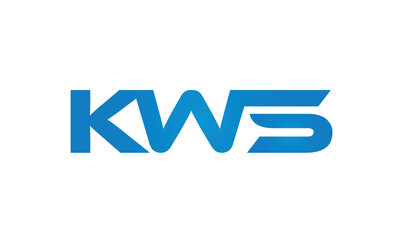 Connected KWS Letters logo Design Linked Chain logo Concept	