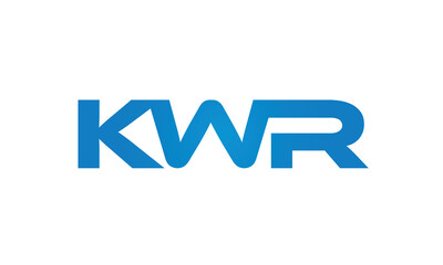 Connected KWR Letters logo Design Linked Chain logo Concept	
