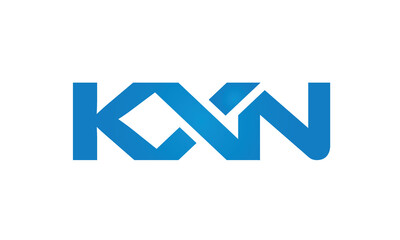 Connected KXN Letters logo Design Linked Chain logo Concept	