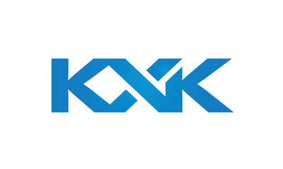 Connected KXK Letters logo Design Linked Chain logo Concept	