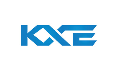 Connected KXE Letters logo Design Linked Chain logo Concept	