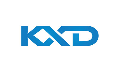 Connected KXD Letters logo Design Linked Chain logo Concept	