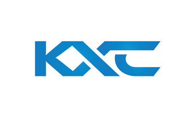 Connected KXC Letters logo Design Linked Chain logo Concept	