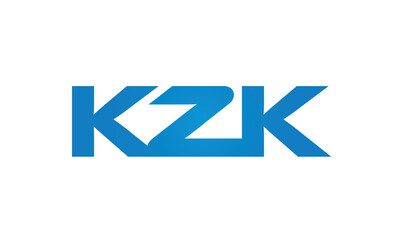 Connected KZK Letters logo Design Linked Chain logo Concept	