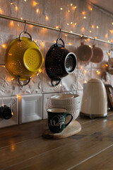 The interior of the kitchen in a modern Scandinavian style