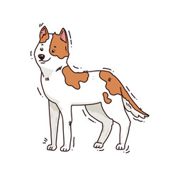 Bright illustration with dog