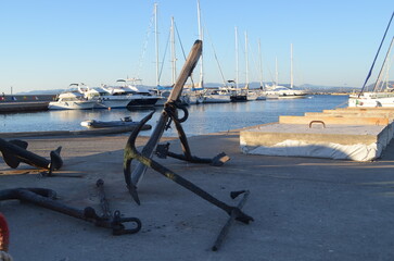 anchors on the pier
