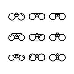 binoculars icon or logo isolated sign symbol vector illustration - high quality black style vector icons
