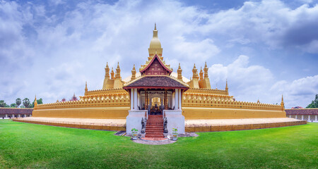 Pha That Luang is a gold-covered large Buddhist stupa and be the most important national monument in Laos.