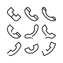 phone icon or logo isolated sign symbol vector illustration - high quality black style vector icons
