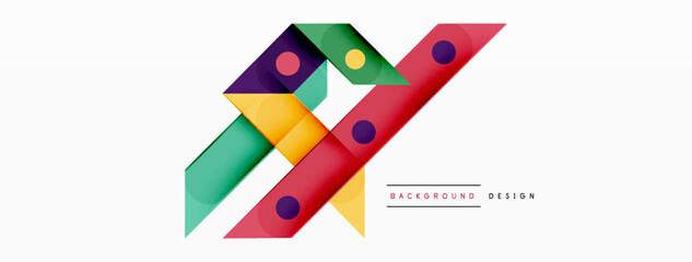 Color overlapping stripes background. Colorful lines composition for wallpaper, banner, background or landing