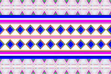 Abstract geometric patterns colorful colors design for background or wallpaper,clothing,wrapping,Batik,fabric,Vector embroidery style. 