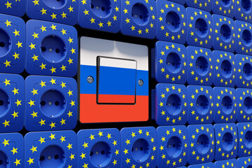Socket and Switch in the Flags of Russia and the EU